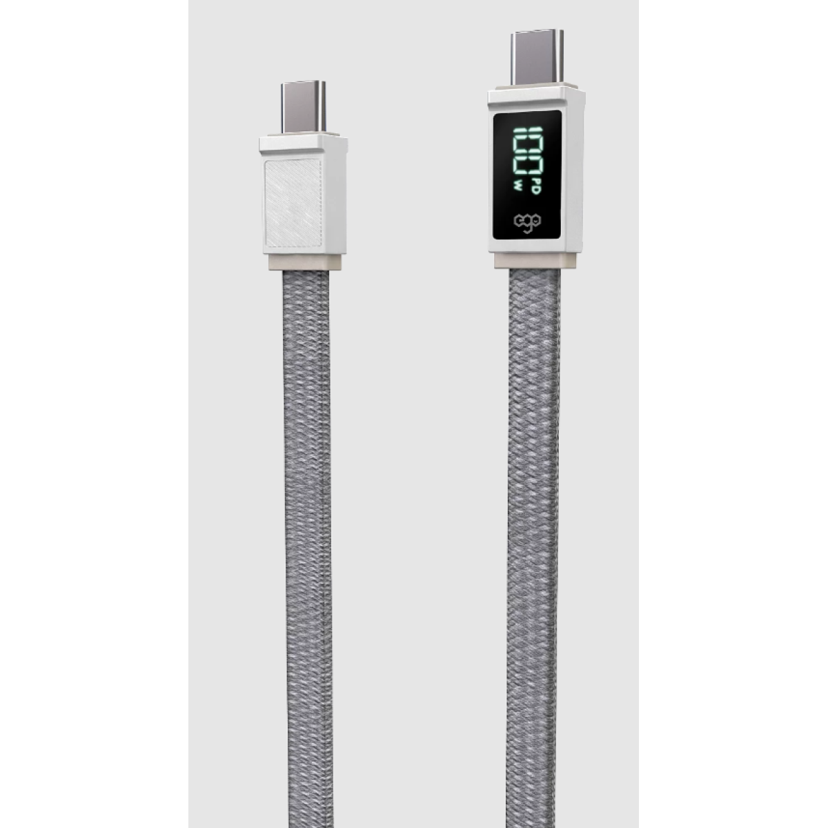 EGO Wiry Max 100W C to C 即時速度顯示充電線 (白色) (120厘米)